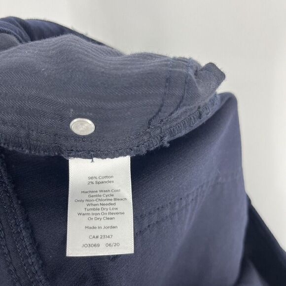 Talbots Pants Size 14 Womens Navy Corduroy Stretch High Waist Straight Leg Cords - Picture 7 of 8